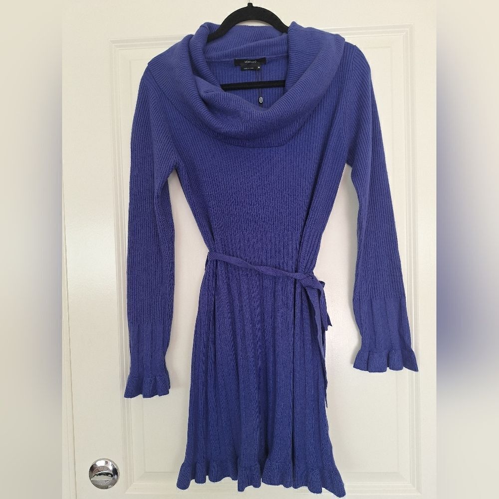 Vertigo cowl‎ neck pleated skirt dress size M